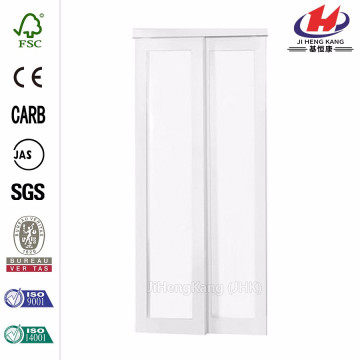 72 in. X 80 in. Cadre miroir Euroframe blanc pour porte coulissante